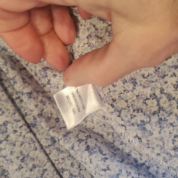 Petersyn Blue Colorful striped  Davenport Sz . M Crop‎ top w Bell Sleeve - Picture 9 of 12